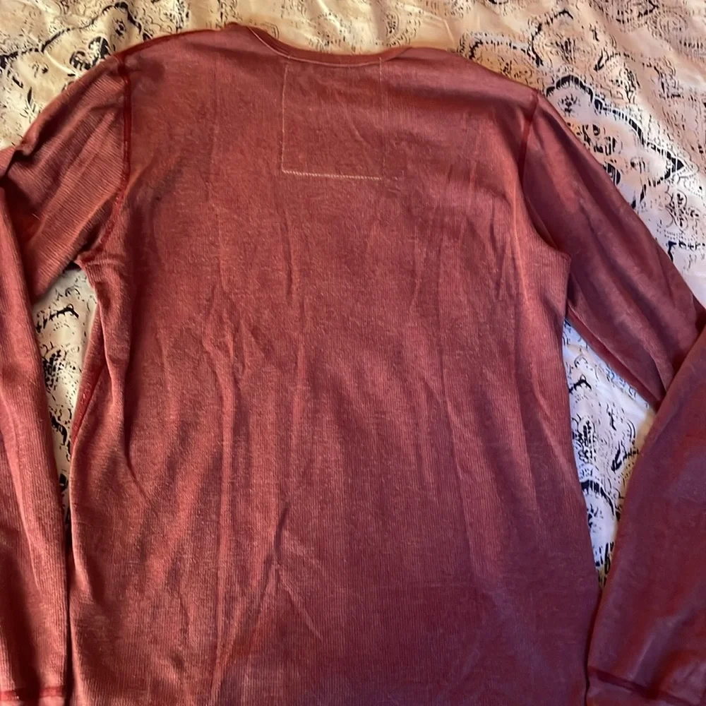 Aviator Nation - thermal bolt long sleeve top - claret - size M unisex - Picture 5 of 7